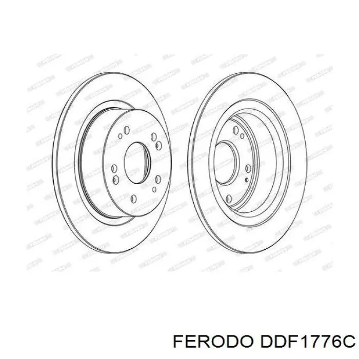 DDF1776C Ferodo Tarcza hamulcowa tylna