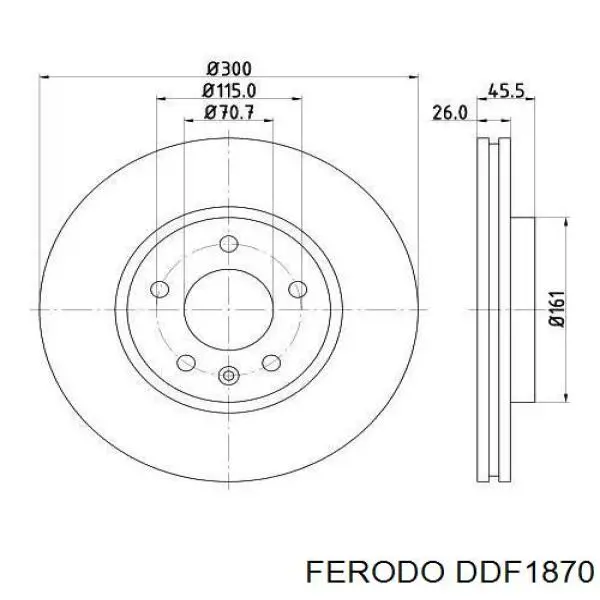 Tarcza hamulcowa przednia Ferodo DDF1870 cena, od 57,55 USD