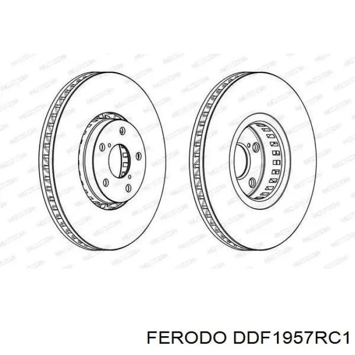 DDF1957RC-1 Ferodo tarcza hamulcowa przednia