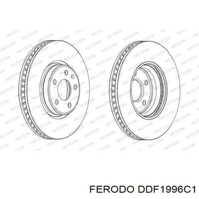 DDF1996C-1 Ferodo tarcza hamulcowa przednia