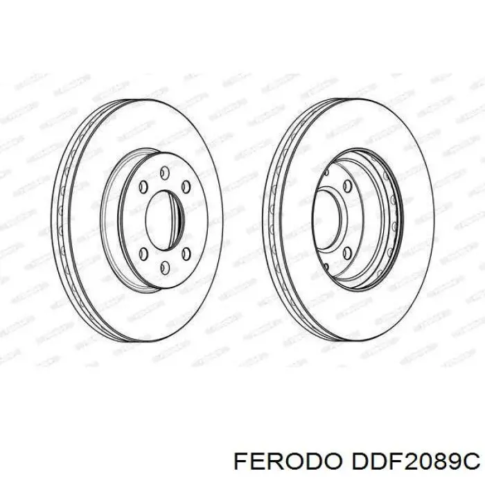 DDF2089C Ferodo Tarcza hamulcowa przednia