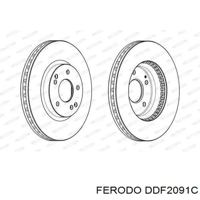 DDF2091C Ferodo tarcza hamulcowa przednia