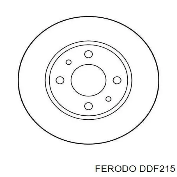 Do koszyka DDF215 Ferodo Tarcza hamulcowa przednia