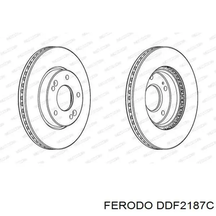 DDF2187C Ferodo tarcza hamulcowa przednia