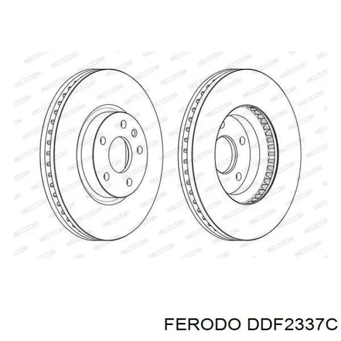 Tarcza hamulcowa przednia Ferodo DDF2337C cena, od 69,77 USD
