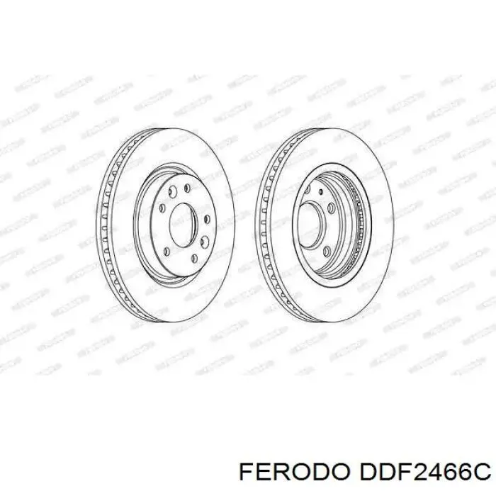 DDF2466C Ferodo Tarcza hamulcowa przednia