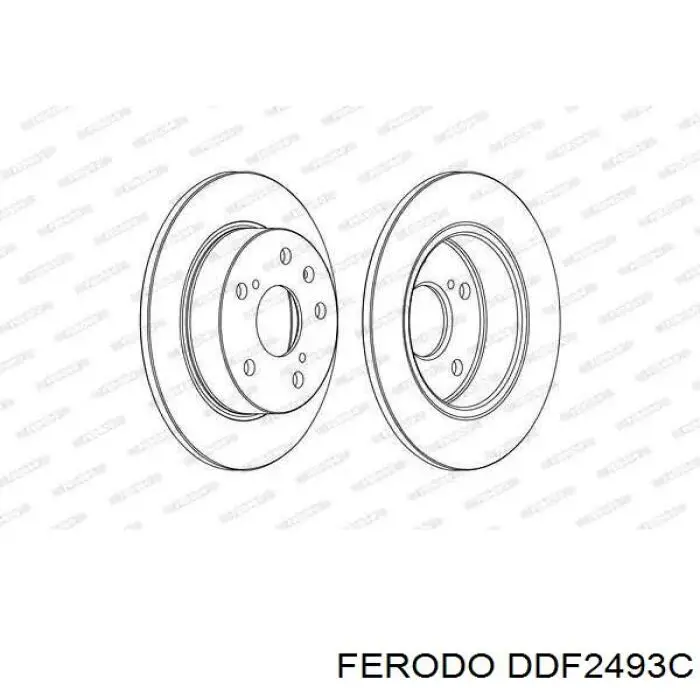 DDF2493C Ferodo Tarcza hamulcowa tylna