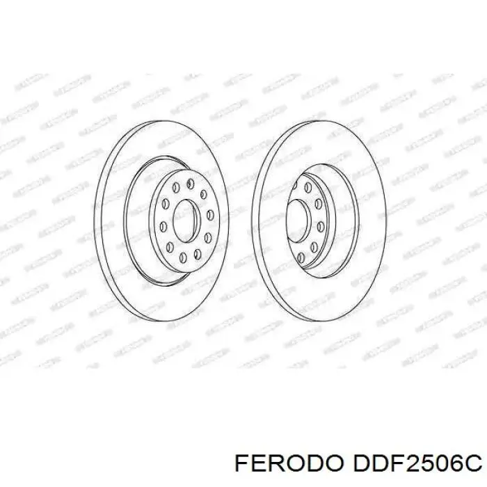 DDF2506C Ferodo tarcza hamulcowa tylna