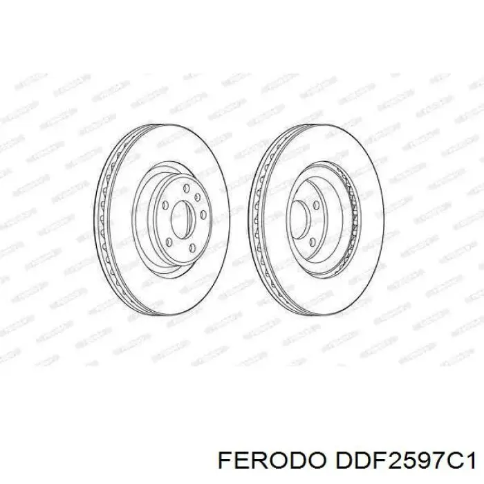 DDF2597C1 Ferodo Tarcza hamulcowa przednia
