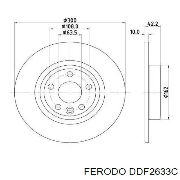 Tarcza hamulcowa tylna Ferodo DDF2633C cena, od 57,34 USD