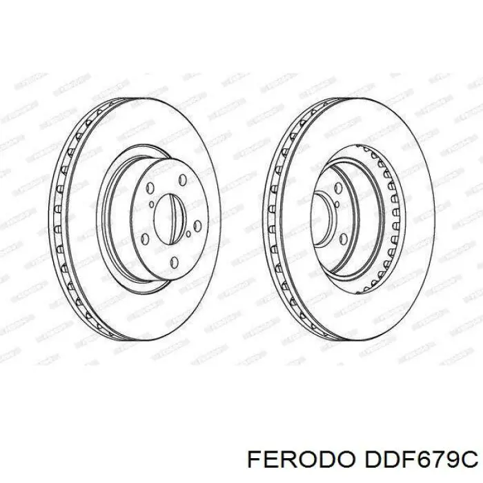 Tarcza hamulcowa przednia Ferodo DDF679C cena, od 58,23 USD