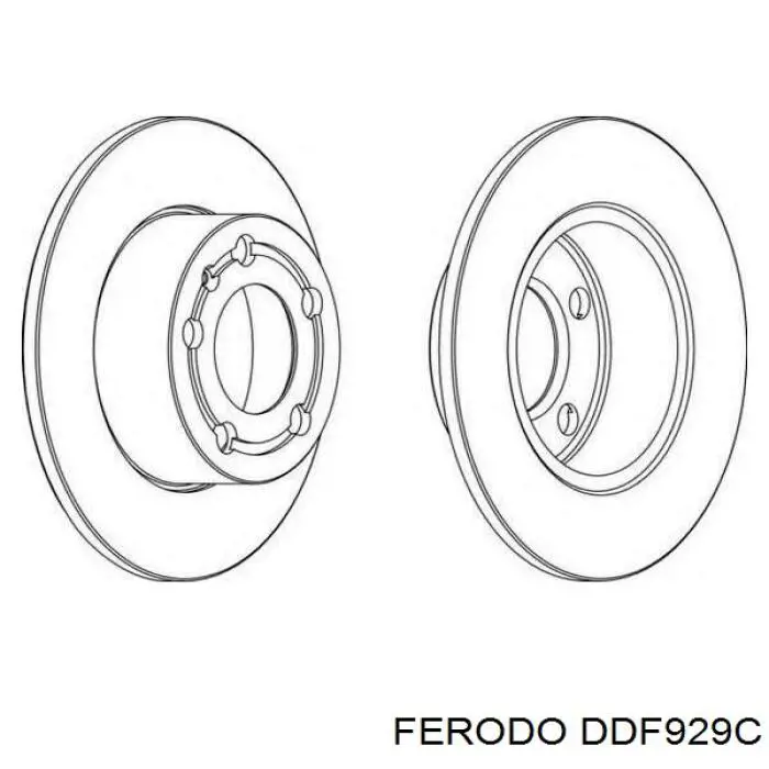 Do koszyka DDF929C Ferodo Tarcza hamulcowa tylna