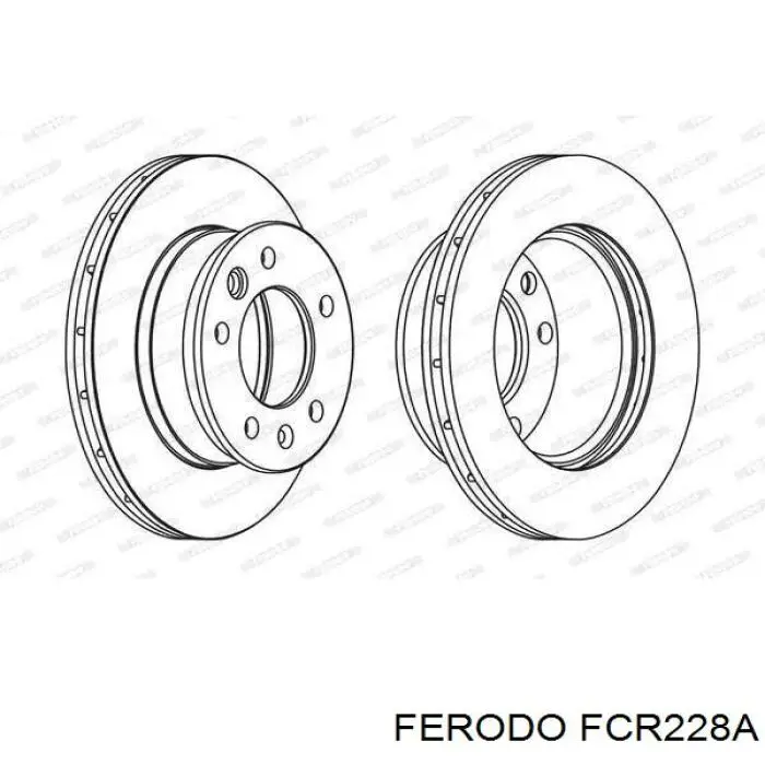 Tarcza hamulcowa przednia Ferodo FCR228A cena, od 45,63 USD