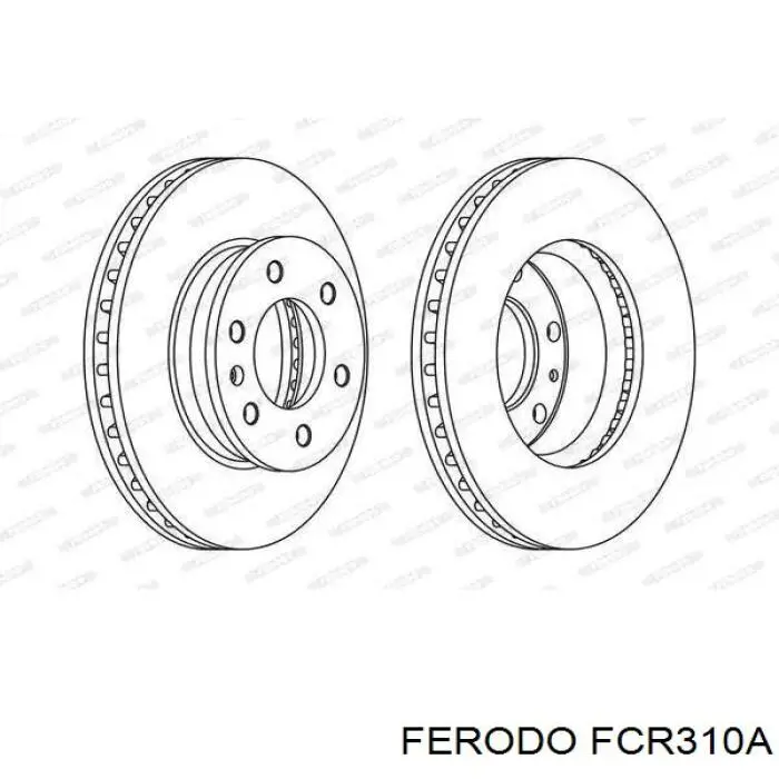 Tarcza hamulcowa przednia Ferodo FCR310A cena, od 64,73 USD