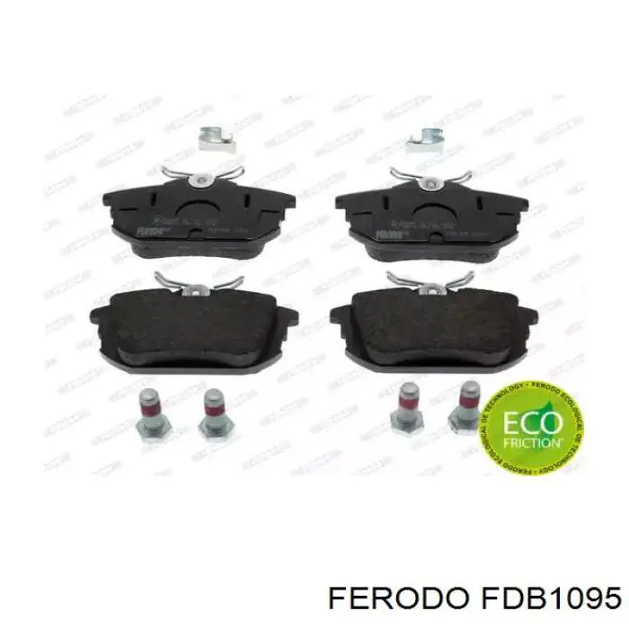 Okładziny (klocki) do hamulców tarczowych tylne Ferodo FDB1095 cena, od 20,22 USD