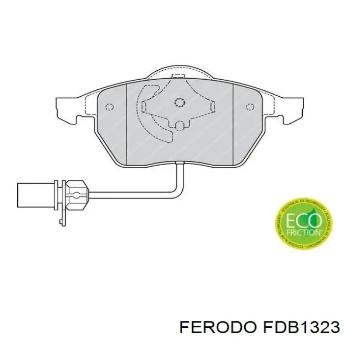 Do koszyka FDB1323 Ferodo Klocki hamulcowe przednie tarczowe
