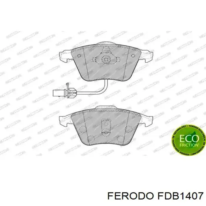 Klocki hamulcowe przednie tarczowe Ferodo FDB1407 cena, od 32,14 USD