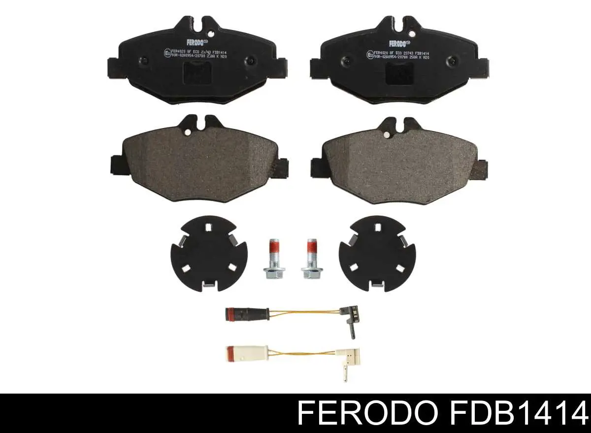 Klocki hamulcowe przednie tarczowe Ferodo FDB1414 cena, od 31,61 USD