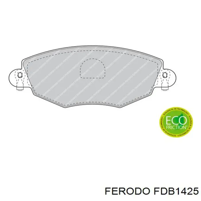 Do koszyka FDB1425 Ferodo Klocki hamulcowe przednie tarczowe