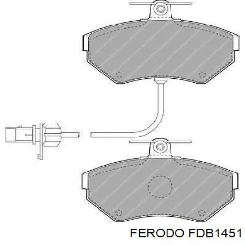 Klocki hamulcowe przednie tarczowe Ferodo FDB1451 cena, od 28,97 USD