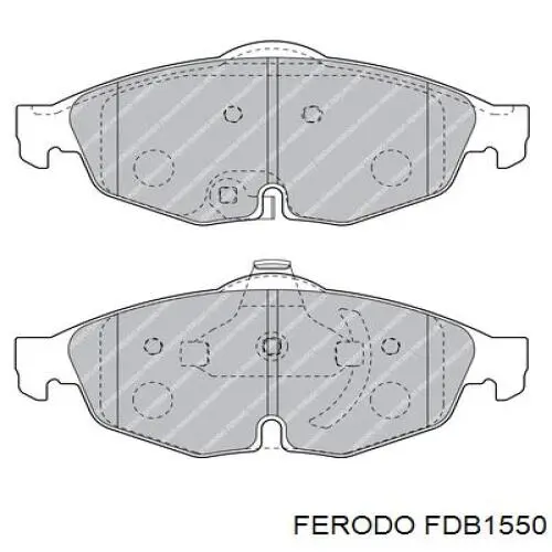 Klocki hamulcowe przednie tarczowe Ferodo FDB1550 cena, od 40,46 USD