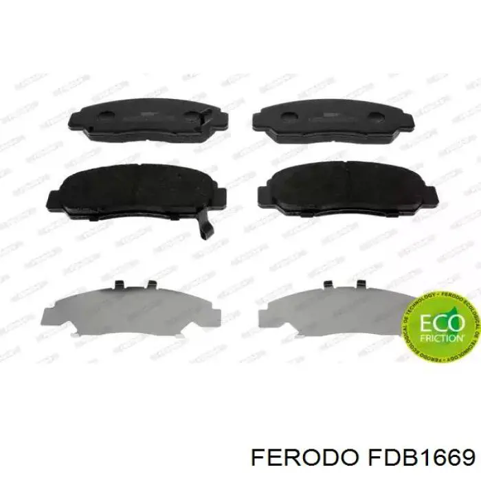 Klocki hamulcowe przednie tarczowe Ferodo FDB1669 cena, od 26,51 USD