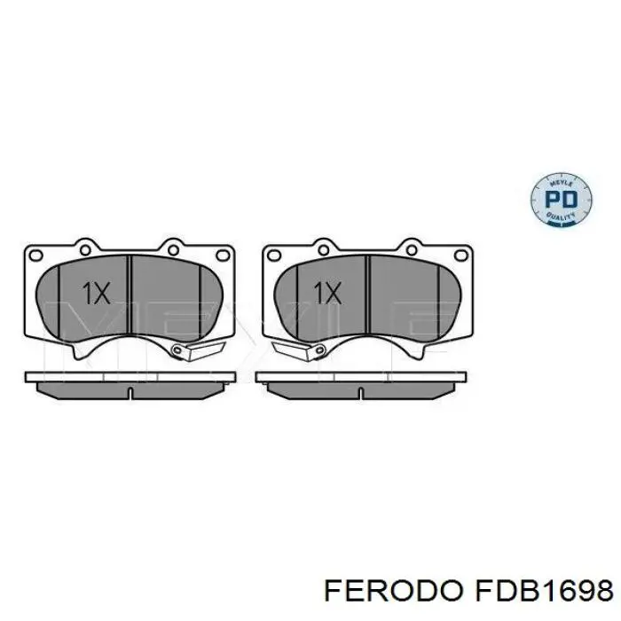 Do koszyka FDB1698 Ferodo Klocki hamulcowe przednie tarczowe