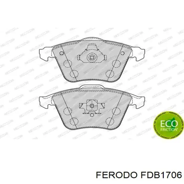 Klocki hamulcowe przednie tarczowe Ferodo FDB1706 cena, od 28,39 USD