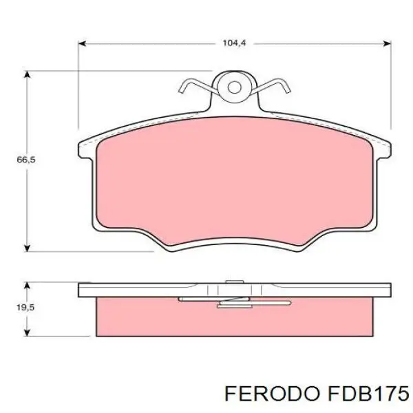 FDB175 Ferodo Klocki hamulcowe przednie tarczowe
