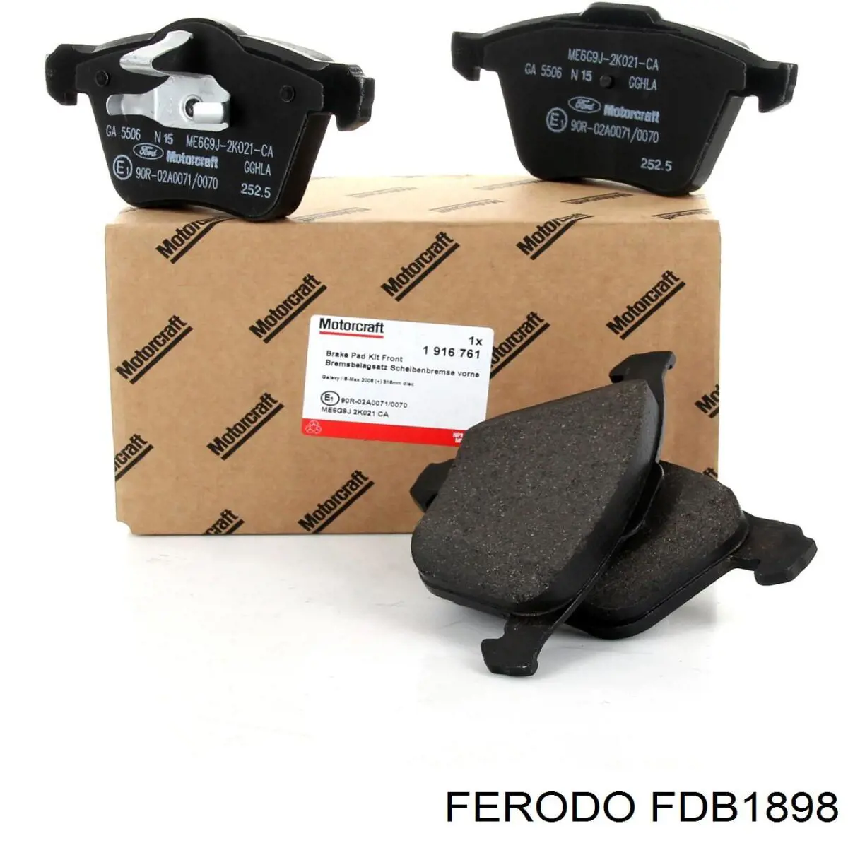 Do koszyka FDB1898 Ferodo Klocki hamulcowe przednie tarczowe