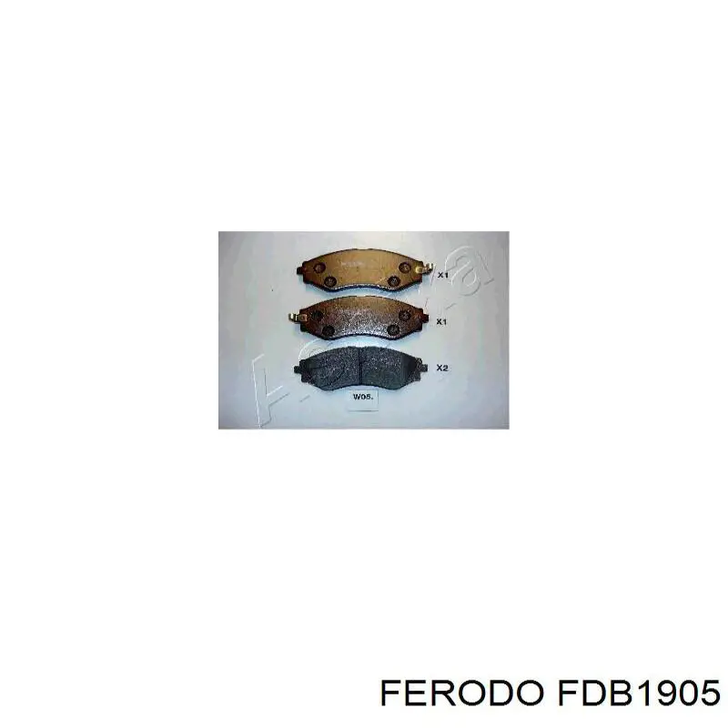 Do koszyka FDB1905 Ferodo Klocki hamulcowe przednie tarczowe