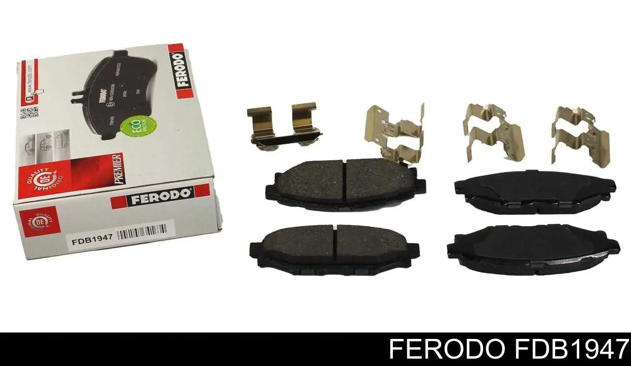 Okładziny (klocki) do hamulców tarczowych tylne Ferodo FDB1947 cena, od 38,13 USD