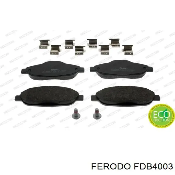 Do koszyka FDB4003 Ferodo Klocki hamulcowe przednie tarczowe