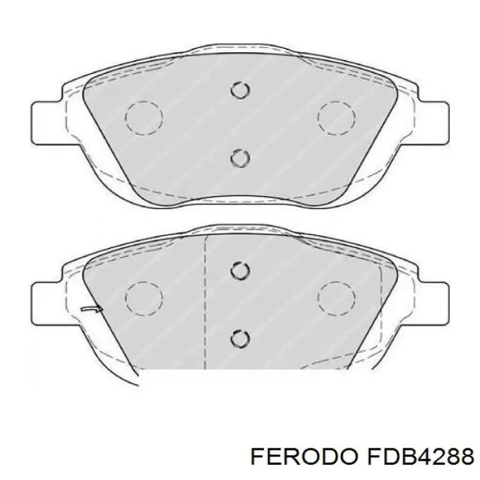 Do koszyka FDB4288 Ferodo Klocki hamulcowe przednie tarczowe
