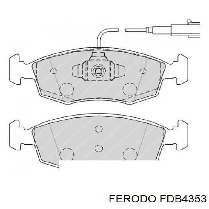 Do koszyka FDB4353 Ferodo Klocki hamulcowe przednie tarczowe