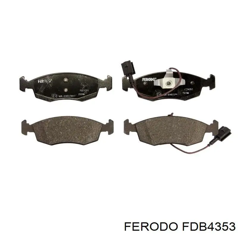 Klocki hamulcowe przednie tarczowe Ferodo FDB4353 cena, od 30,91 USD