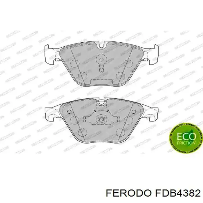 Klocki hamulcowe przednie tarczowe Ferodo FDB4382 cena, od 35,78 USD