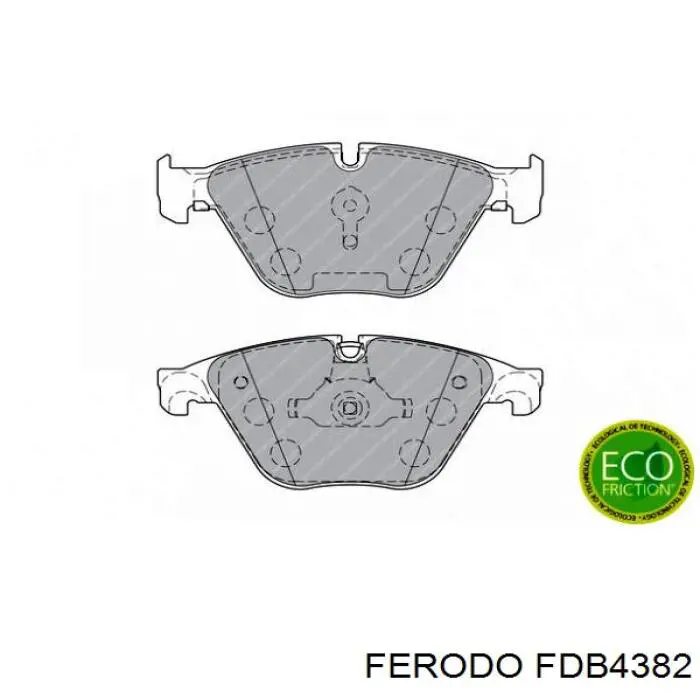 Do koszyka FDB4382 Ferodo Klocki hamulcowe przednie tarczowe