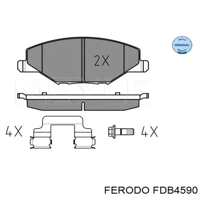 FDB4590 Ferodo Klocki hamulcowe przednie tarczowe