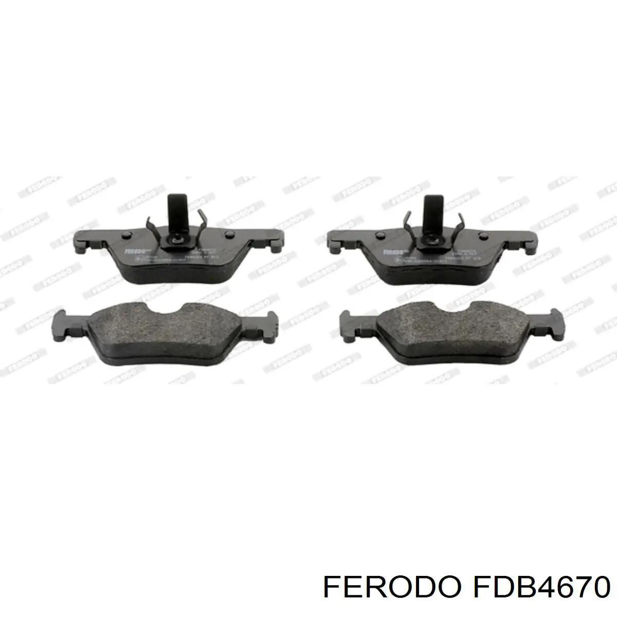 FDB4670 Ferodo Okładziny (klocki) do hamulców tarczowych tylne
