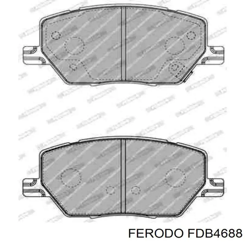 Klocki hamulcowe przednie tarczowe Ferodo FDB4688 cena, od 40,96 USD