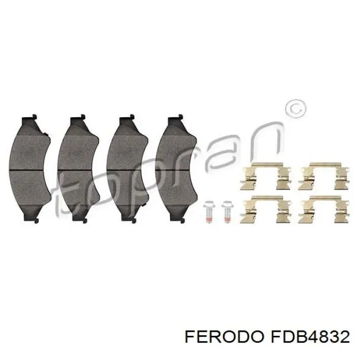 Klocki hamulcowe przednie tarczowe Ferodo FDB4832 cena, od 37,36 USD
