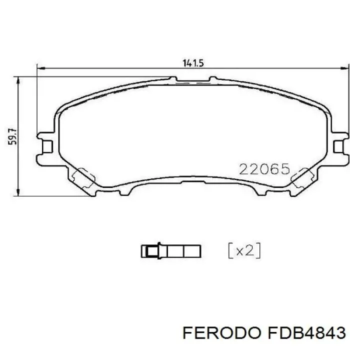 FDB4843 Ferodo Klocki hamulcowe przednie tarczowe