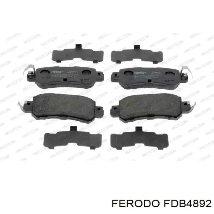 FDB4892 Ferodo Okładziny (klocki) do hamulców tarczowych tylne