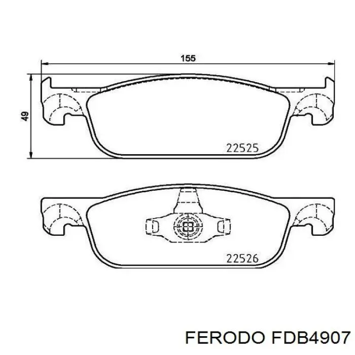 Do koszyka FDB4907 Ferodo Klocki hamulcowe przednie tarczowe