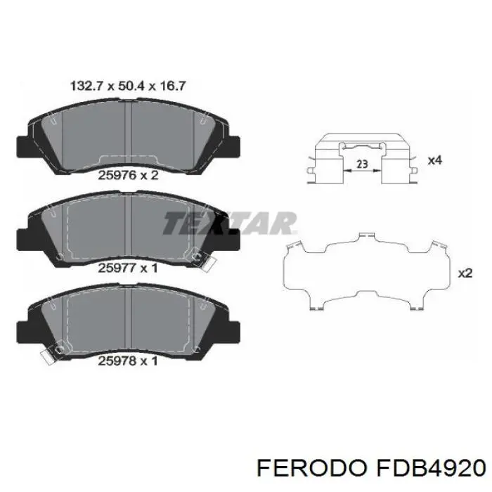 FDB4920 Ferodo Klocki hamulcowe przednie tarczowe