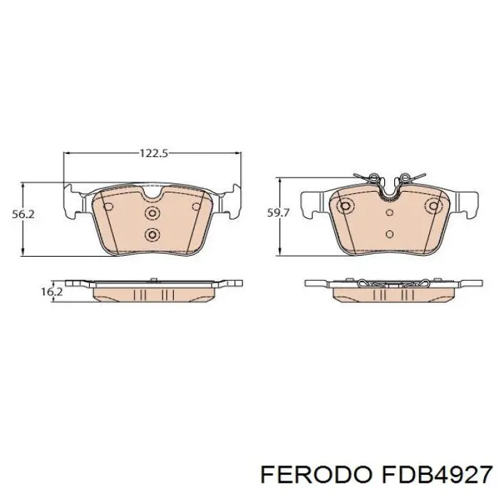 FDB4927 Ferodo Okładziny (klocki) do hamulców tarczowych tylne