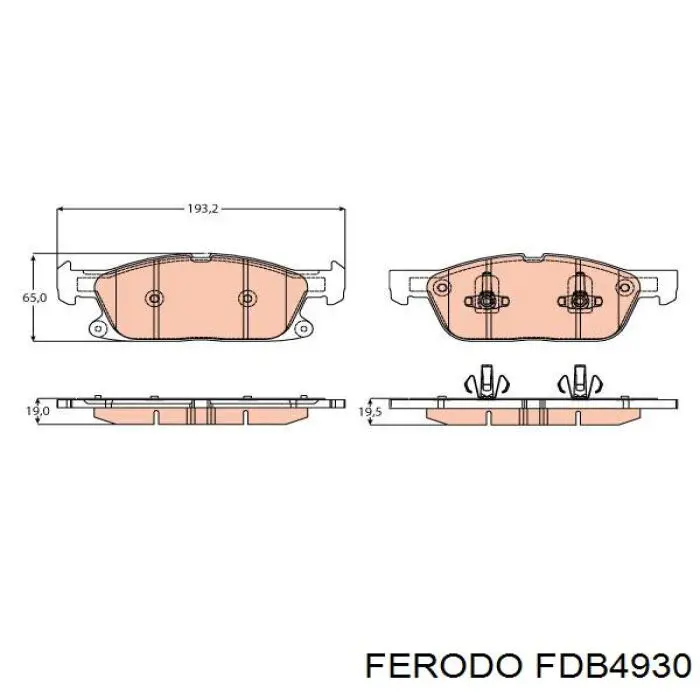 Do koszyka FDB4930 Ferodo Klocki hamulcowe przednie tarczowe