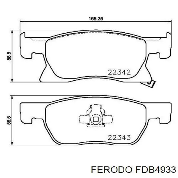 Do koszyka FDB4933 Ferodo Klocki hamulcowe przednie tarczowe