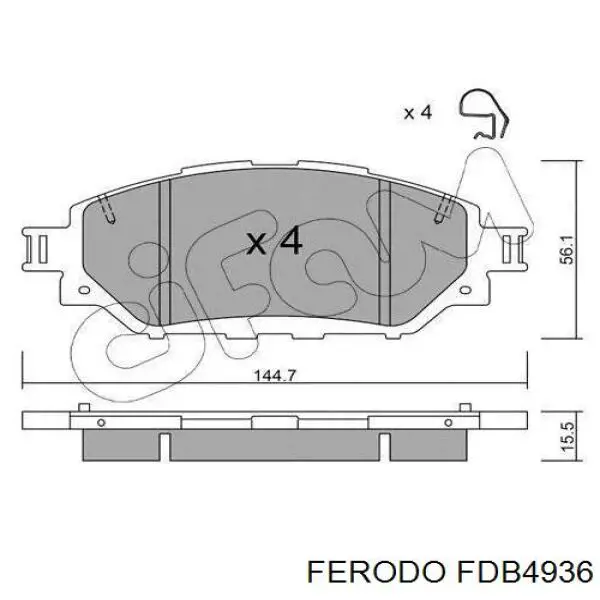 044650K420 Toyota Klocki hamulcowe przednie tarczowe